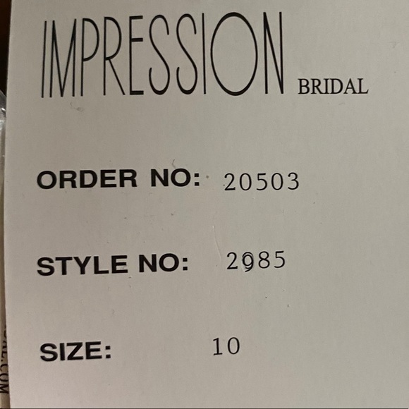 Impression Bridal Style 2985 Size 10 NWT - Picture 7 of 11